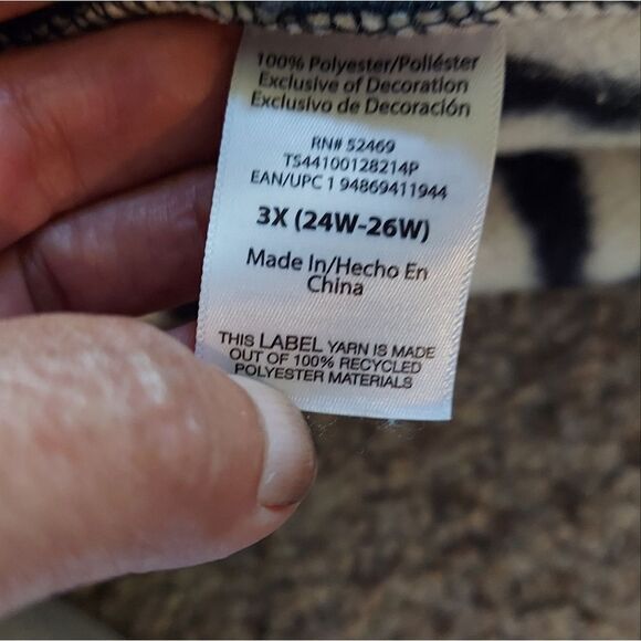 Terra & Sky 1/4 Snap Up Pullover Fleece Plus Size 3X - Picture 7 of 9